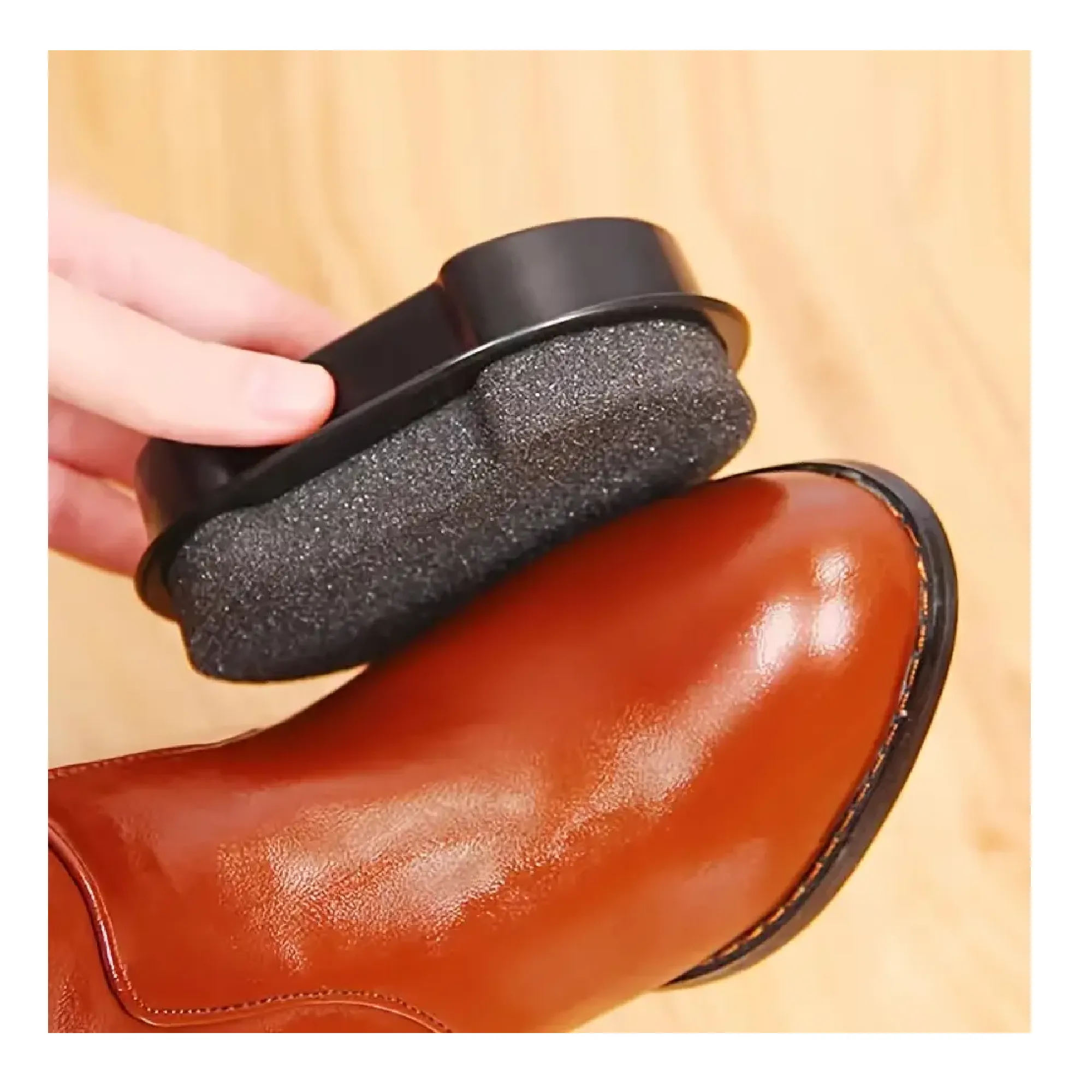 1pc/5pcs/10pcs Quick Polish Double-sided Leather Shoe Brush Shoe Polish Brush Shoe Maintenance Brightening Cleaning Duster Double-sided Sponge Wipe Colorless Wax Oil Shoe Polishing Shining Shoes Brush