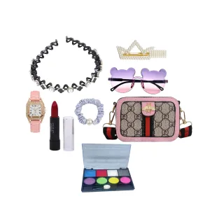 8Pcs Little Girls Play Dress-Up Beauty Make-Up Kit Set Wj-696