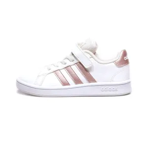 Adidas Grand Court C Sneakers Leather White Colour For Kids