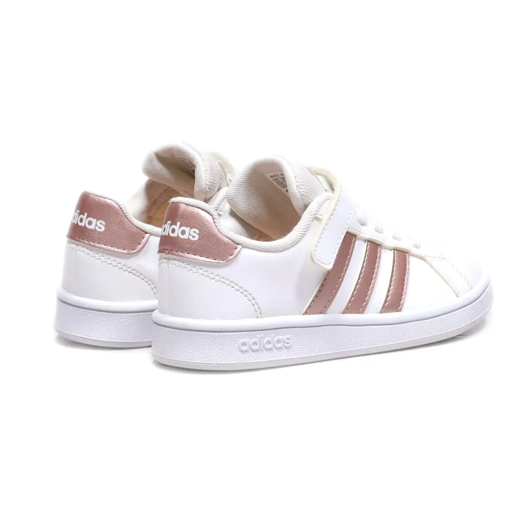 Adidas Grand Court C Sneakers Leather White Colour For Kids