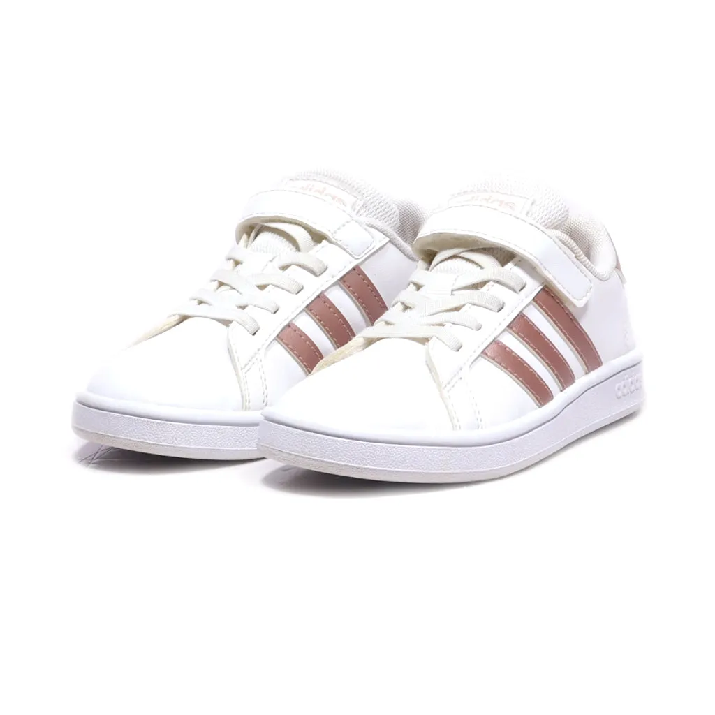 Adidas Grand Court C Sneakers Leather White Colour For Kids