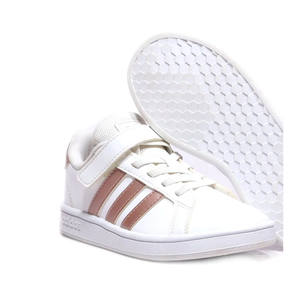 Adidas Grand Court C Sneakers Leather White Colour For Kids