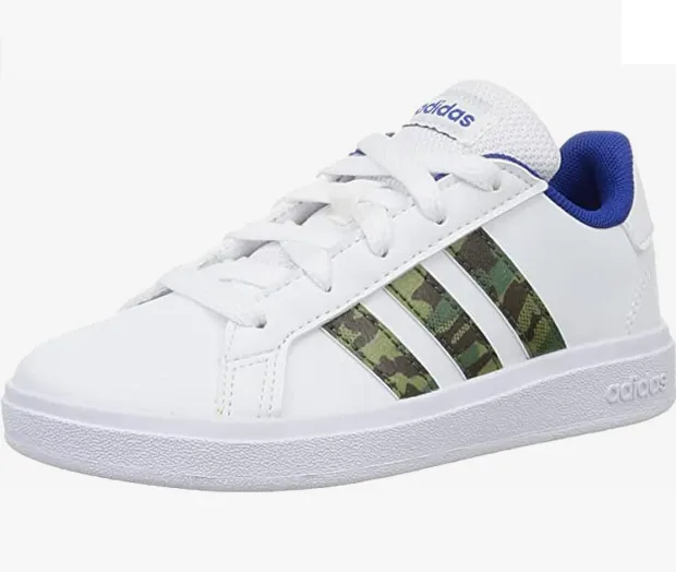 Adidas scarpa sneakers da ragazzo Grand Court 2.0 K GV6796 bianco mimetico