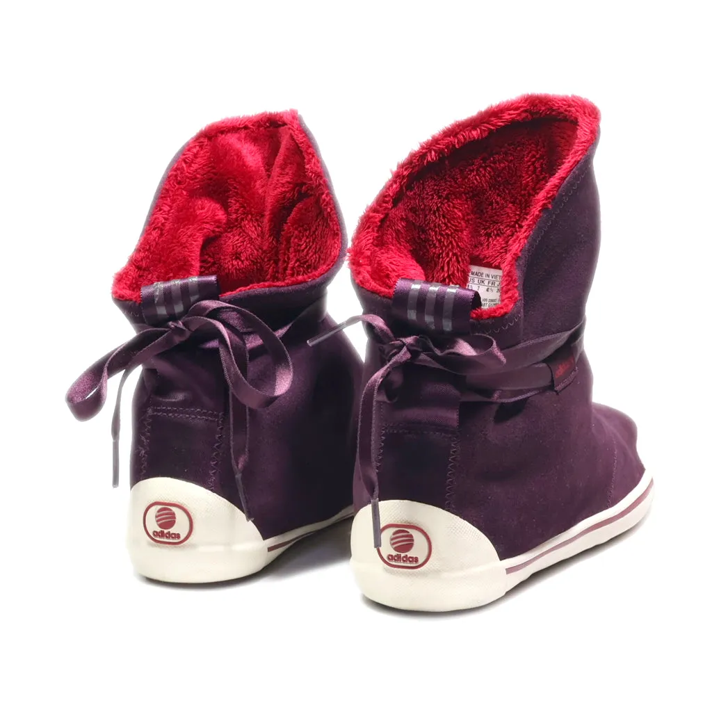 Adidas Snow Boots Suede Maroon Colour For Women