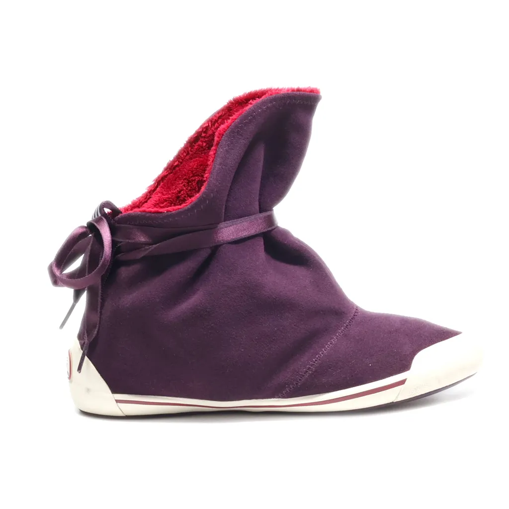 Adidas Snow Boots Suede Maroon Colour For Women