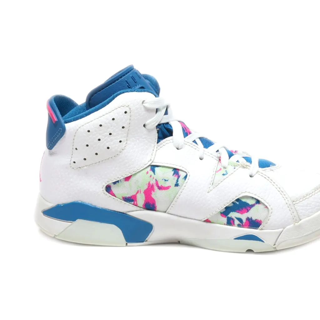 Air Jordan 6 Retro Ps Sneakers Leather White Colour For Kids