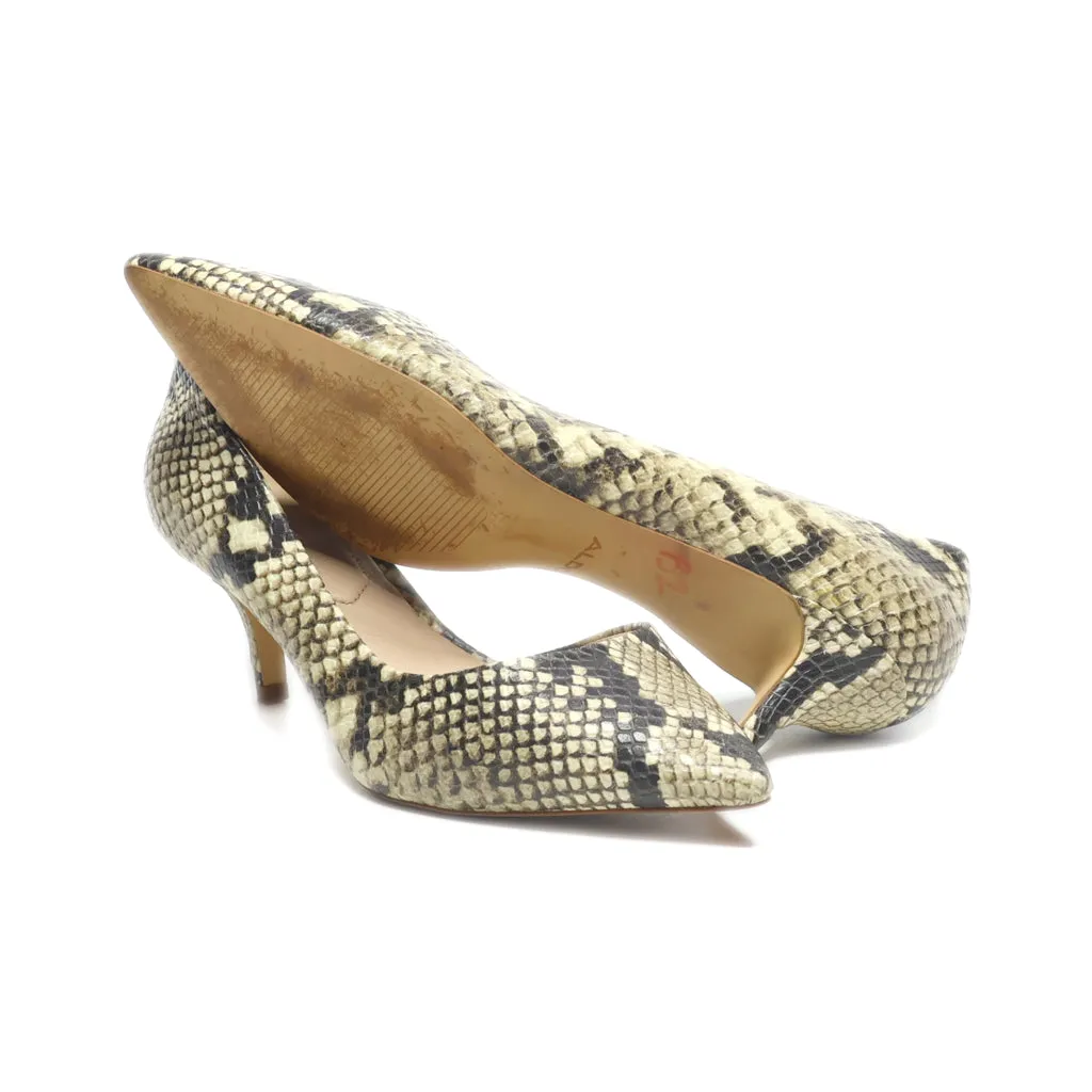 Aldo Kitten Heels Leather Beige Colour For Women