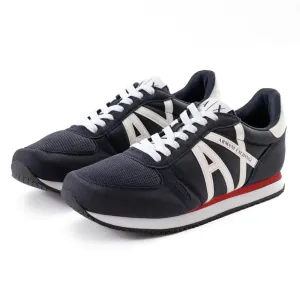 ARMANI EXCHANGE Logo Lace-Up XUX017 Sneakers - NVYRED