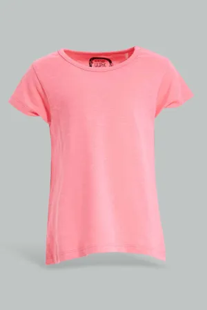 Baby Girls Pink Basic T-Shirt