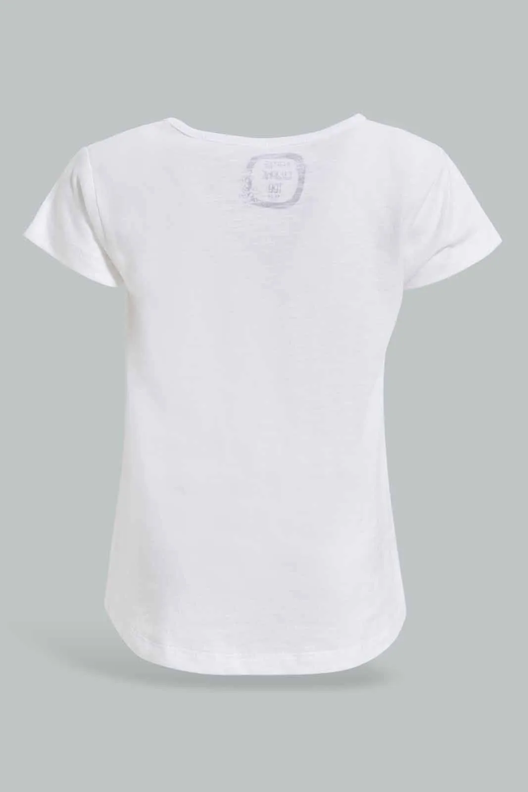 Baby Girls White Basic T-Shirt