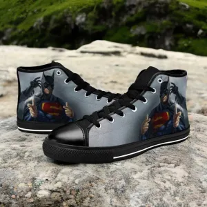 Batman Superman Shoes High Top Sneakers for Kids and Adults