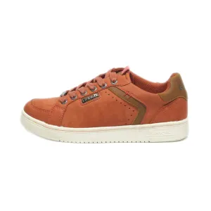 Bench. Low-Top Sneakers Leather Burgundy Colour For Women