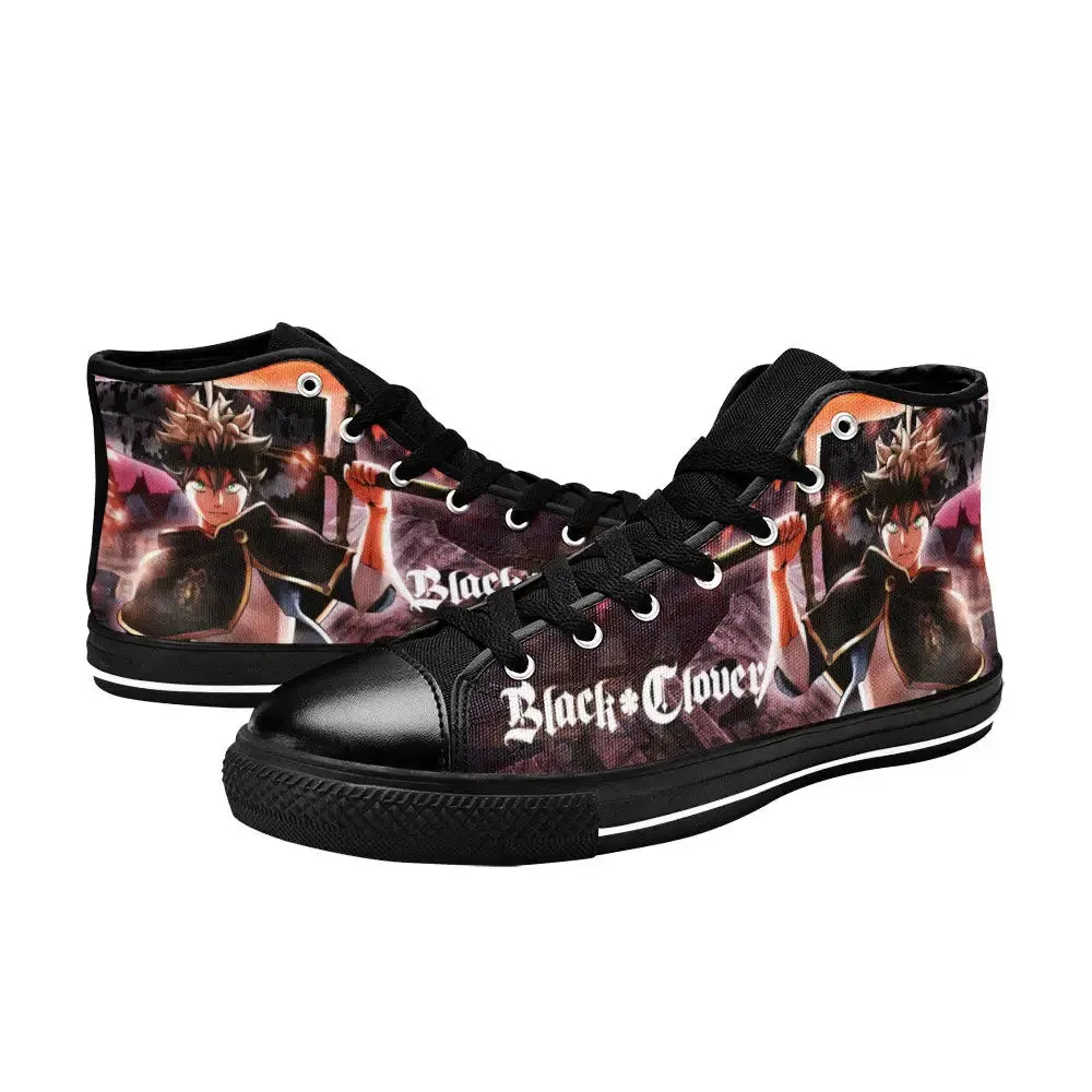 Black Clover Asta Shoes High Tops Sneakers for Kids and Adults