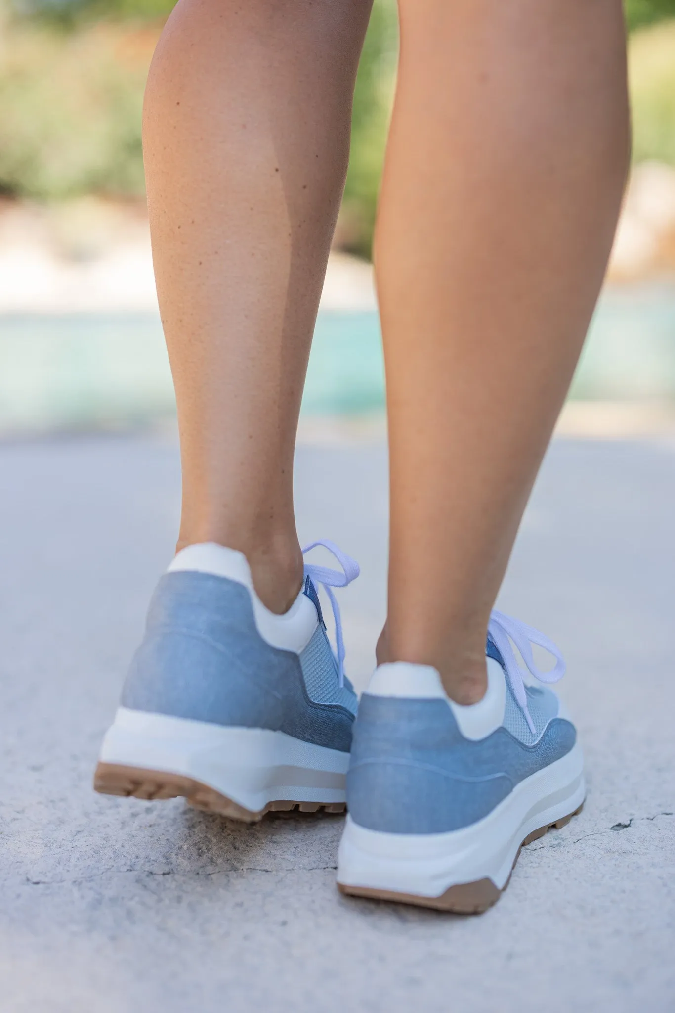 Blazer Denim Blue Platform Sneakers