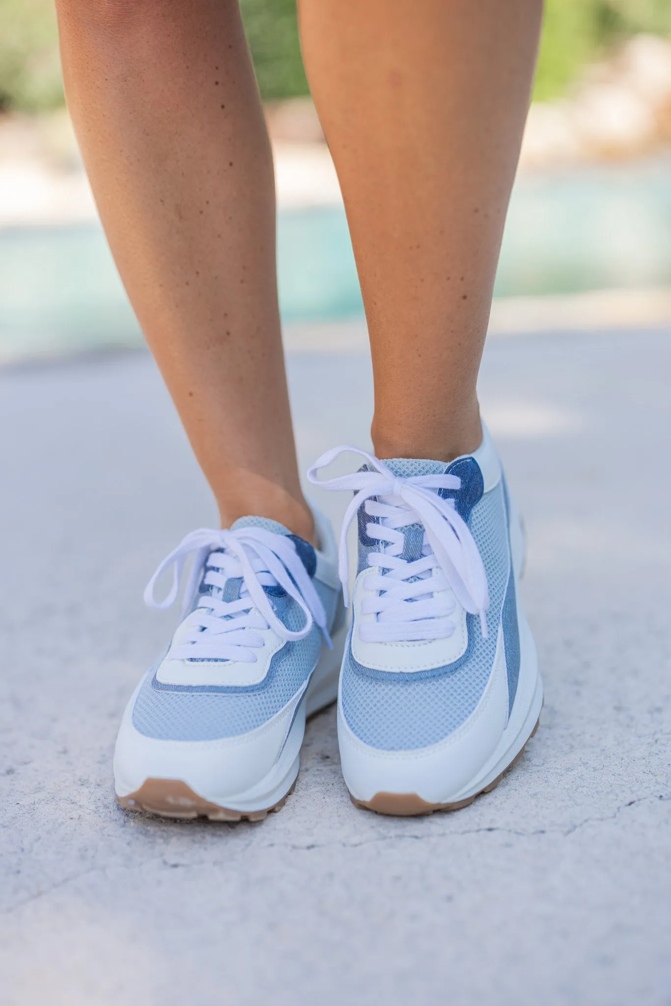 Blazer Denim Blue Platform Sneakers