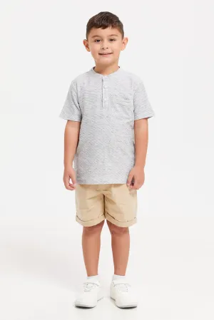 Boys Grey Jacquard Set (2 Piece)