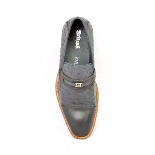 British Walkers Dolche Men's Gray Leather Loafers