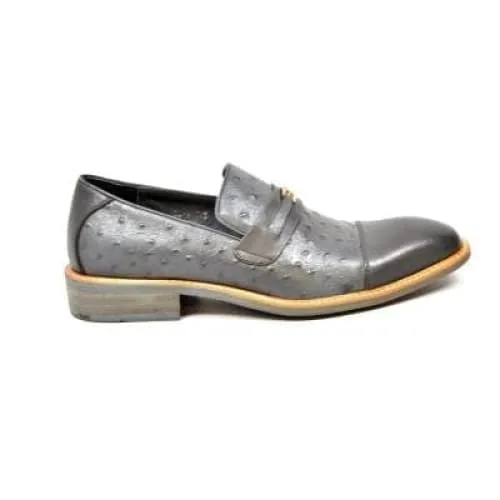 British Walkers Dolche Men's Gray Leather Loafers