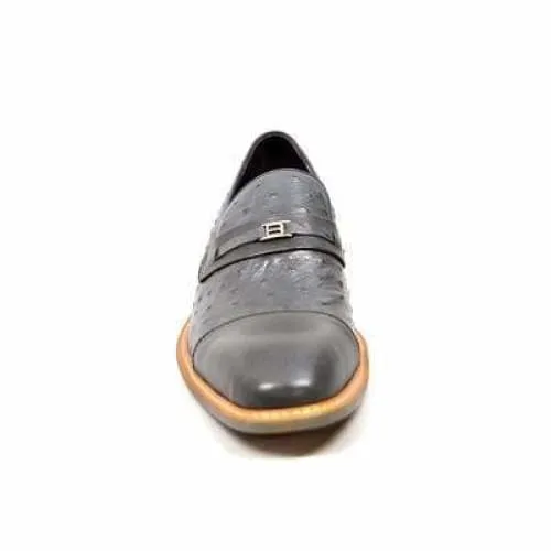 British Walkers Dolche Men's Gray Leather Loafers