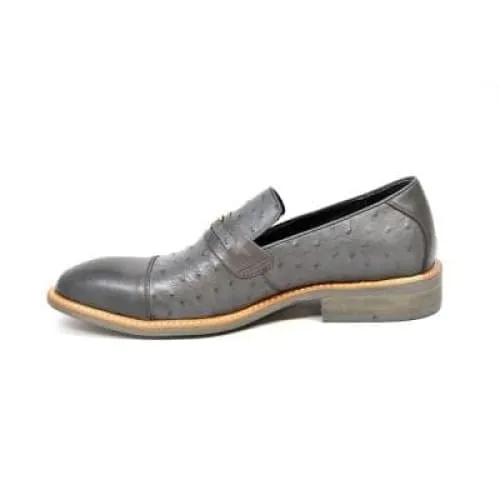 British Walkers Dolche Men's Gray Leather Loafers