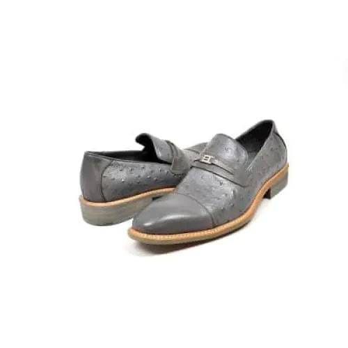 British Walkers Dolche Men's Gray Leather Loafers