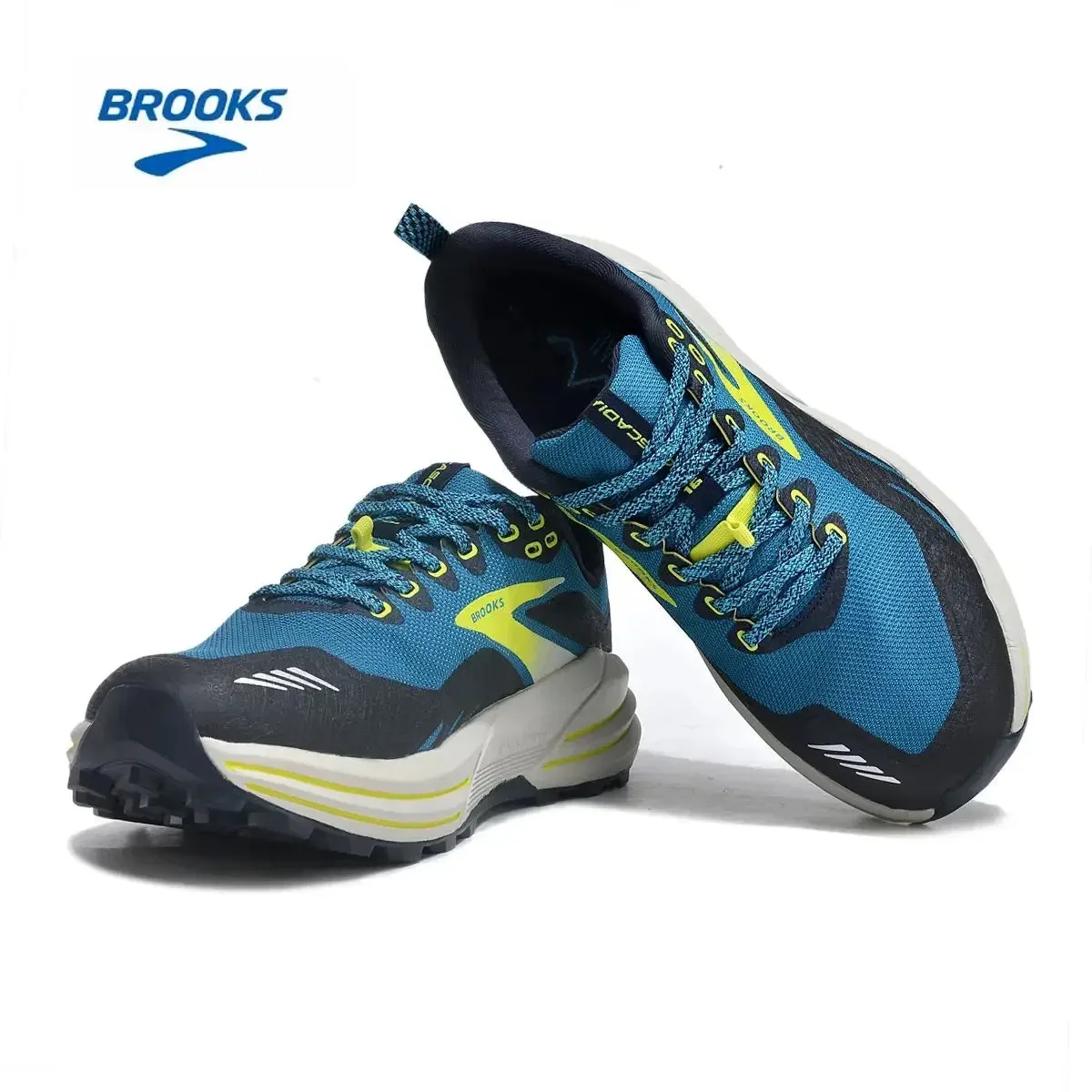 BROOKS Cascadia 16 Running Shoes Yellow Black Grenadine Men Women Long-Distance Road Sport Training Casual Sneakers