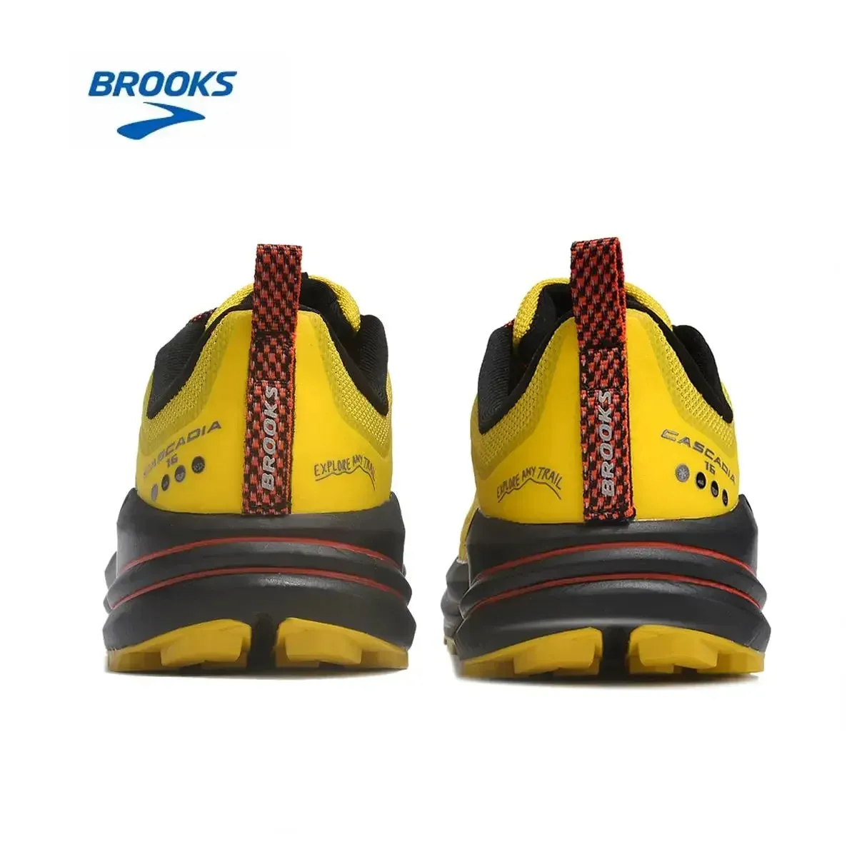 BROOKS Cascadia 16 Running Shoes Yellow Black Grenadine Men Women Long-Distance Road Sport Training Casual Sneakers