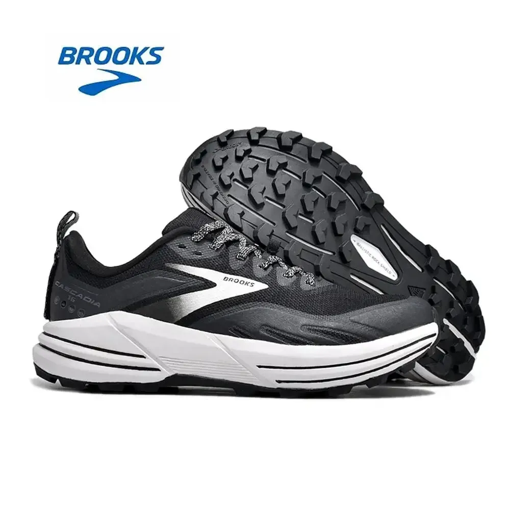 BROOKS Cascadia 16 Running Shoes Yellow Black Grenadine Men Women Long-Distance Road Sport Training Casual Sneakers