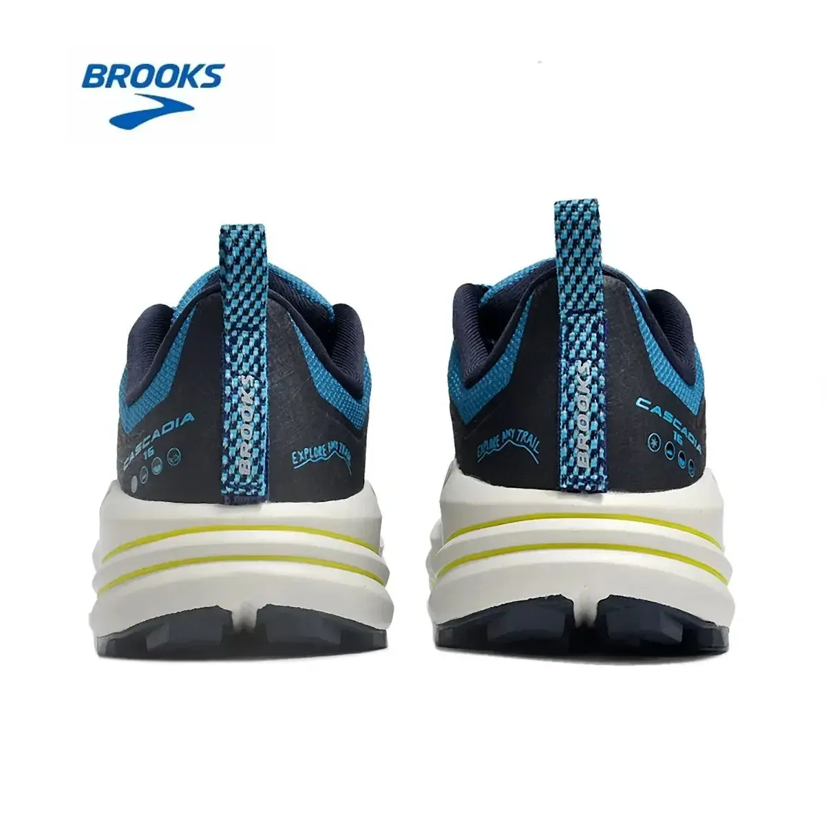 BROOKS Cascadia 16 Running Shoes Yellow Black Grenadine Men Women Long-Distance Road Sport Training Casual Sneakers