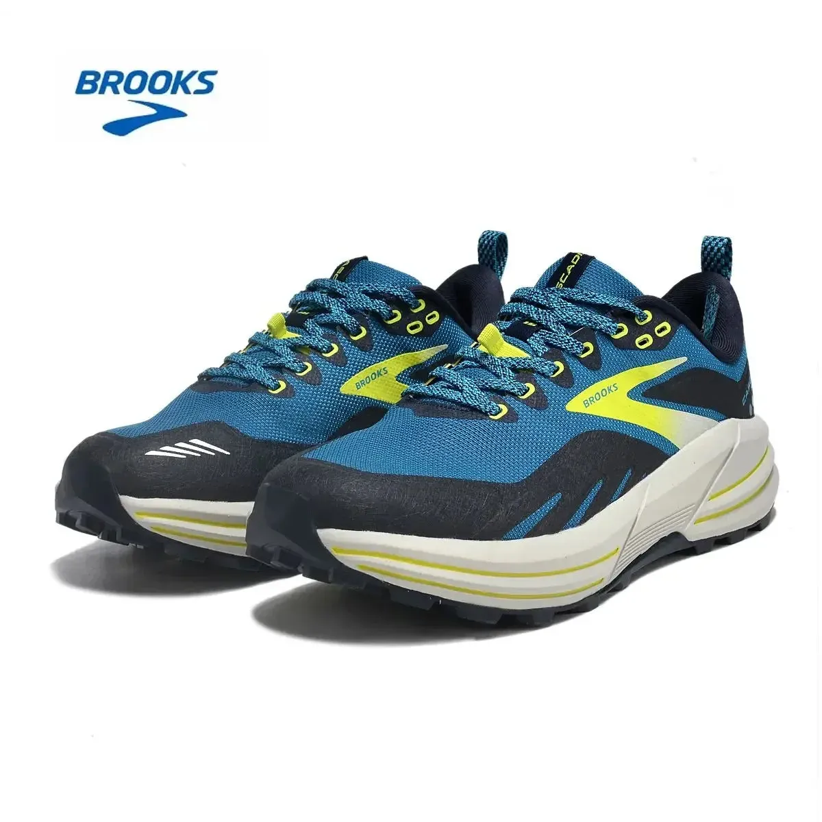 BROOKS Cascadia 16 Running Shoes Yellow Black Grenadine Men Women Long-Distance Road Sport Training Casual Sneakers