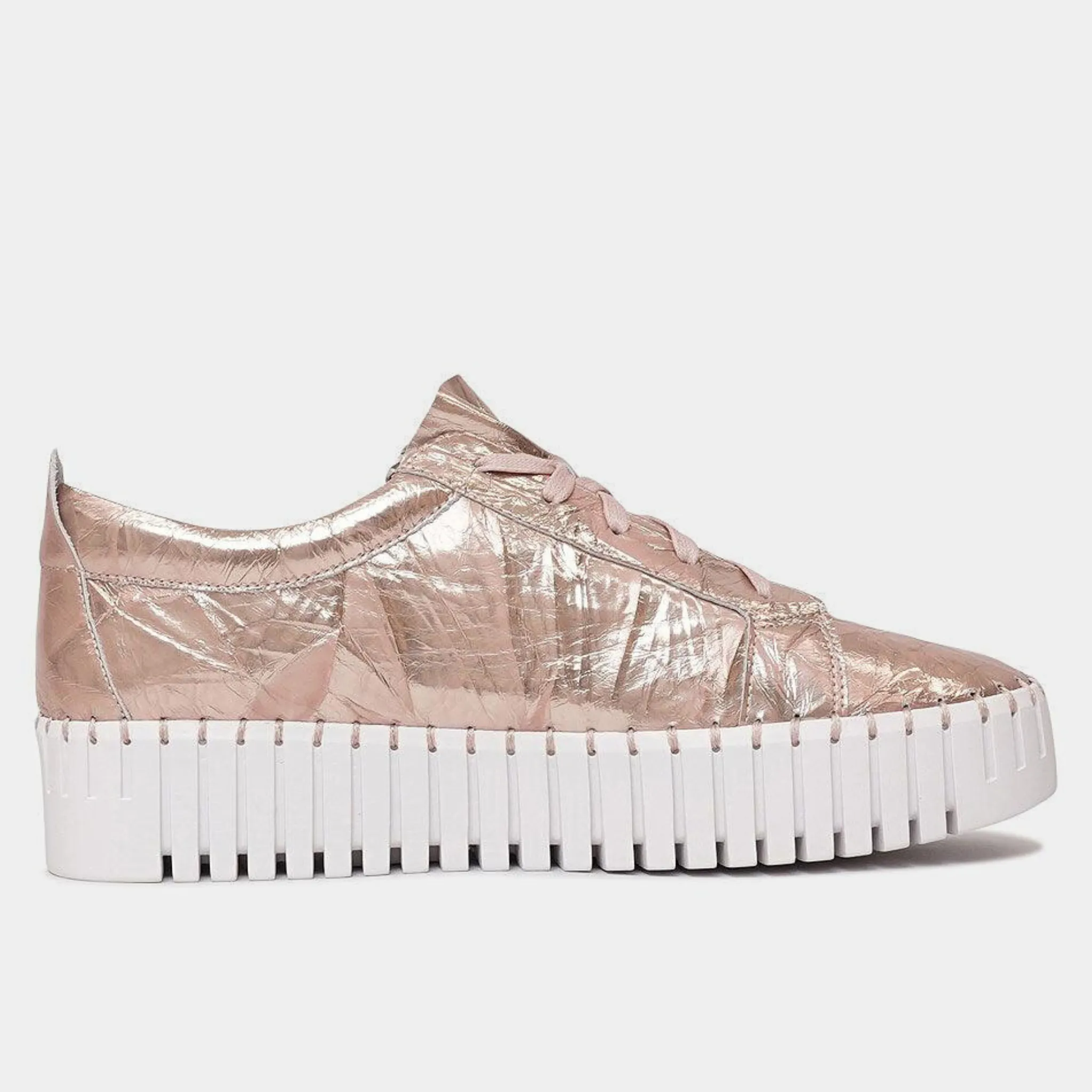 Bump Pink Shine Leather Sneakers