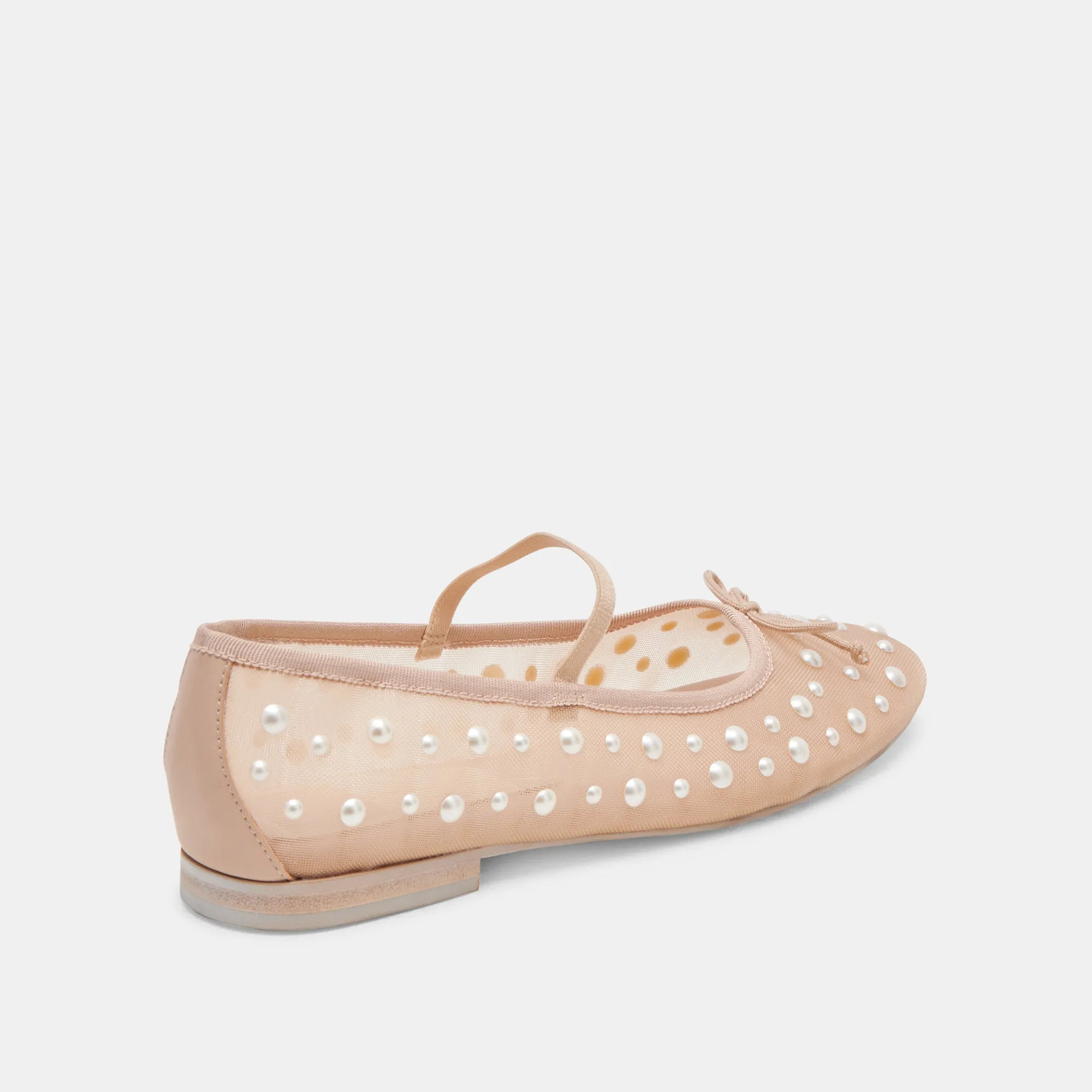 CADEL PEARL BALLET FLATS BLUSH MESH