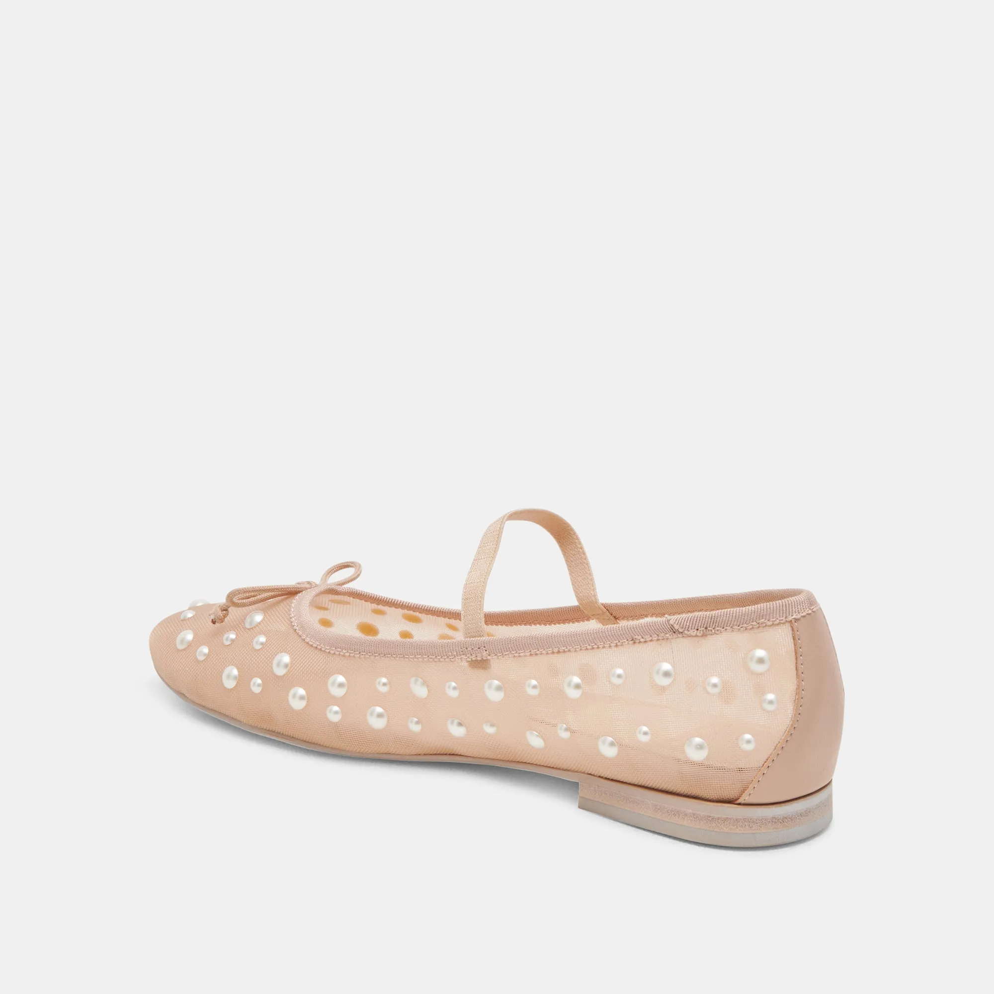 CADEL PEARL BALLET FLATS BLUSH MESH