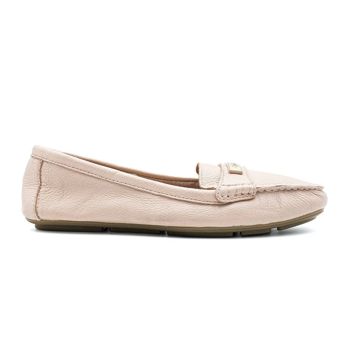 Calvin Klein Ballerinas Leather Pink Colour For Women