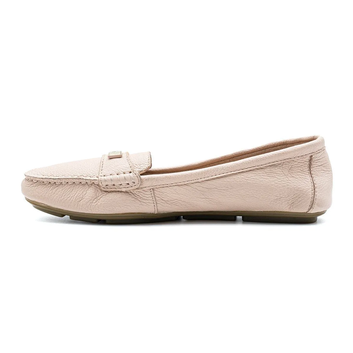 Calvin Klein Ballerinas Leather Pink Colour For Women