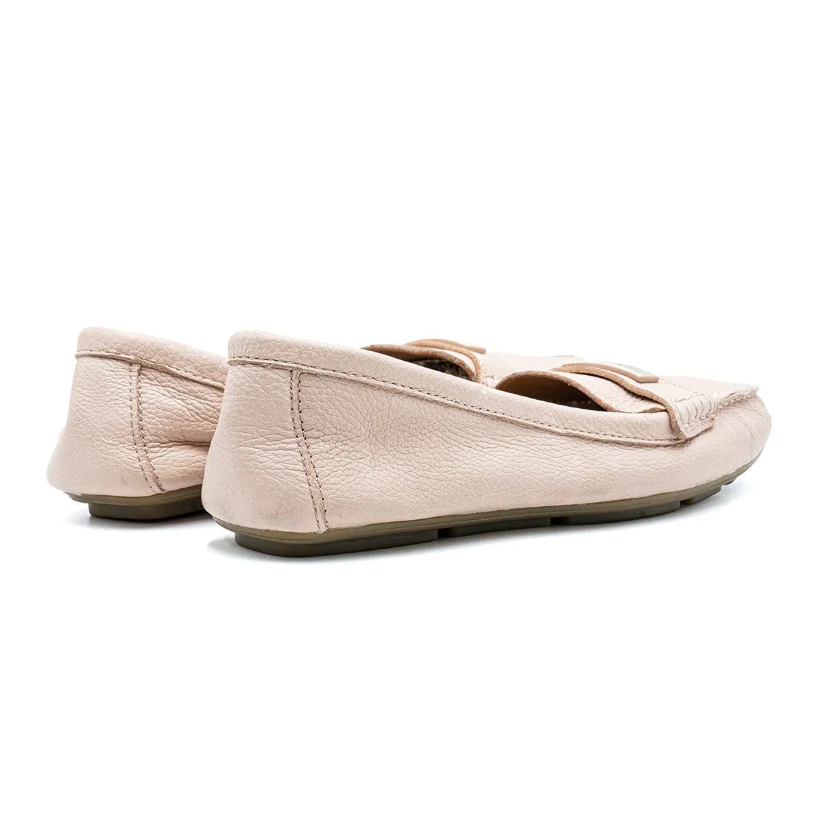 Calvin Klein Ballerinas Leather Pink Colour For Women