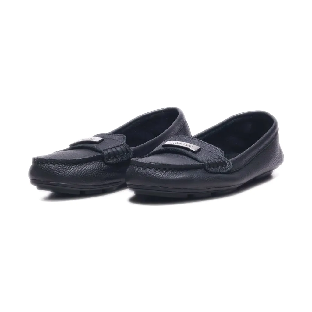 Calvin Klein Leta Loafers Leather Black Colour For Women