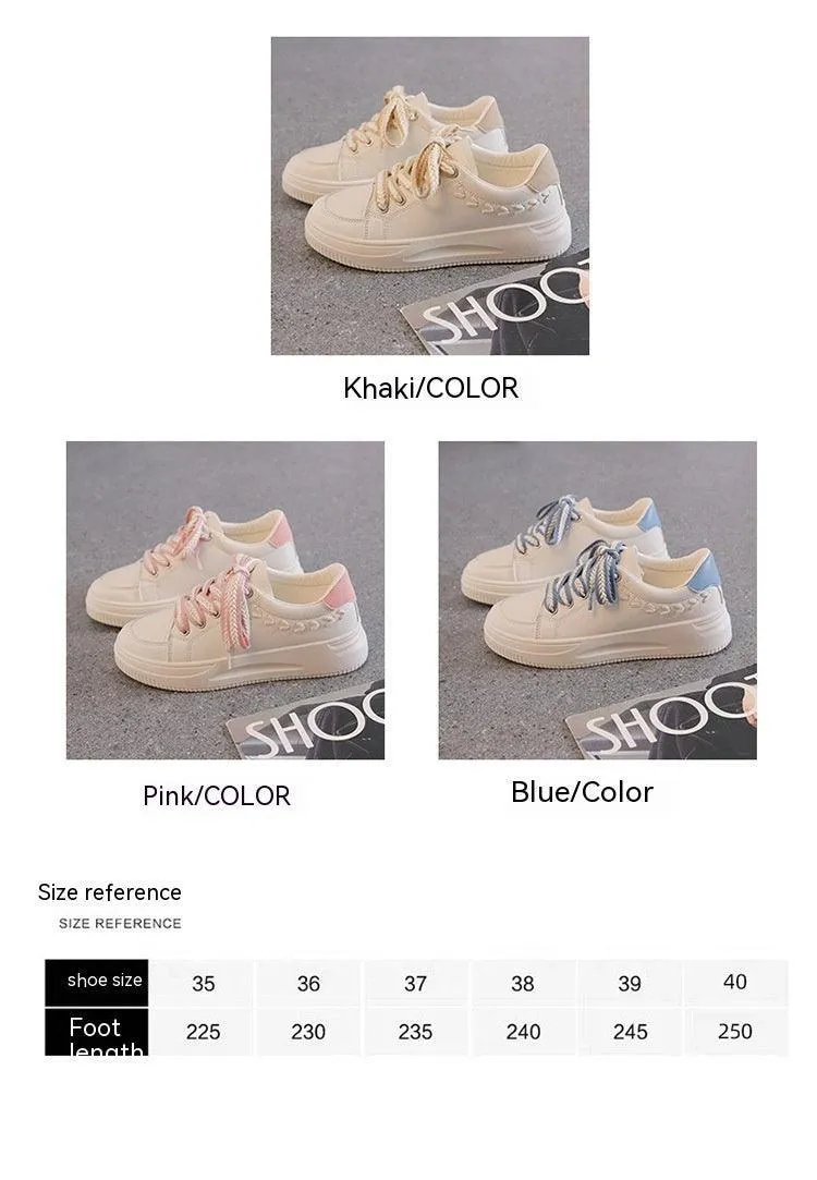 Casual Leather Women's Sports Platform Sneakers