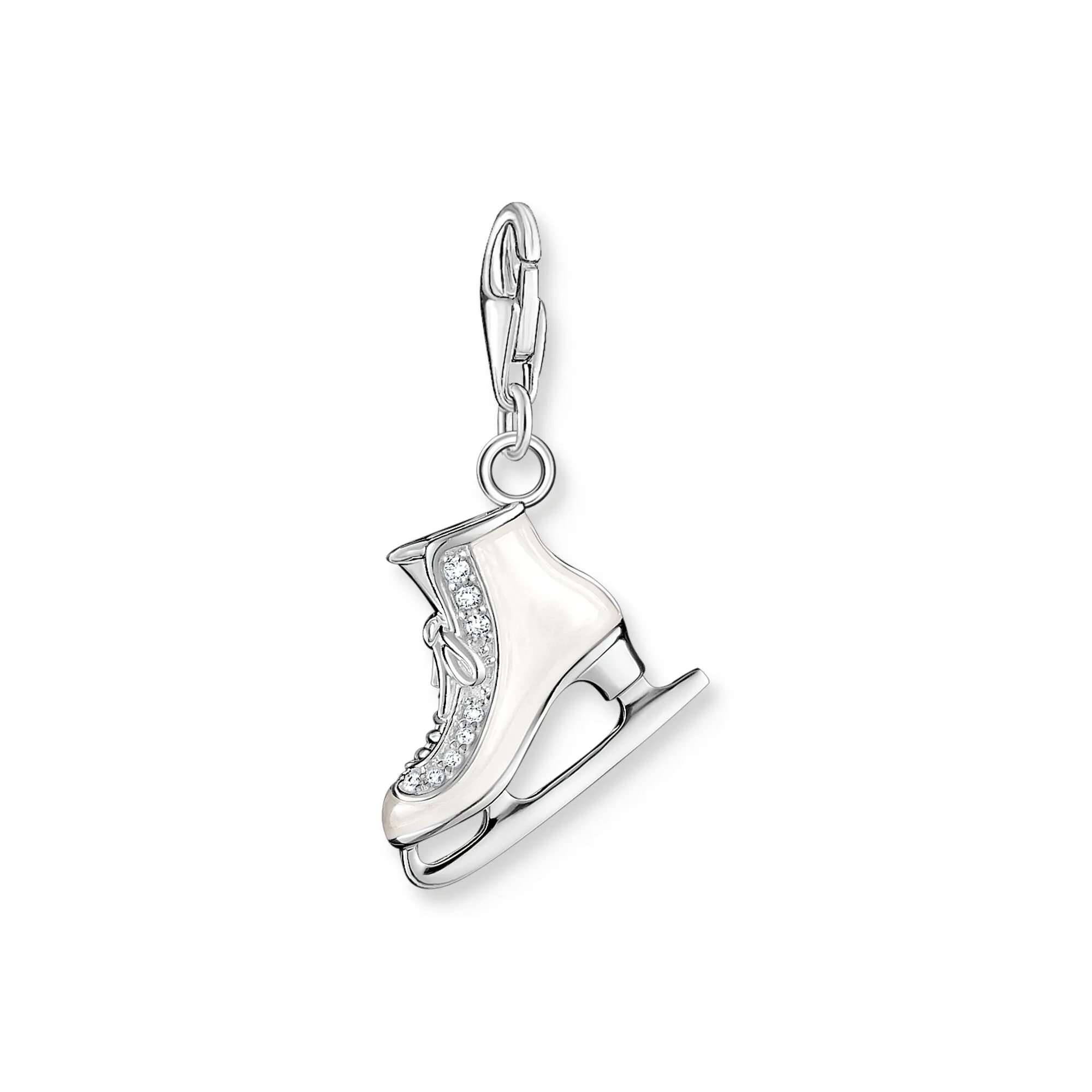 Charm Pendant ice skate silver