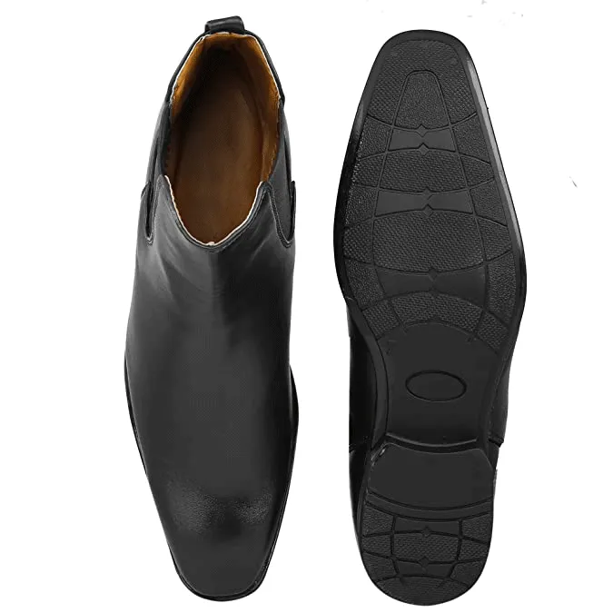 Classy New Arrival Latest Black Casual Chelsea Boots For Men-JonasParamount