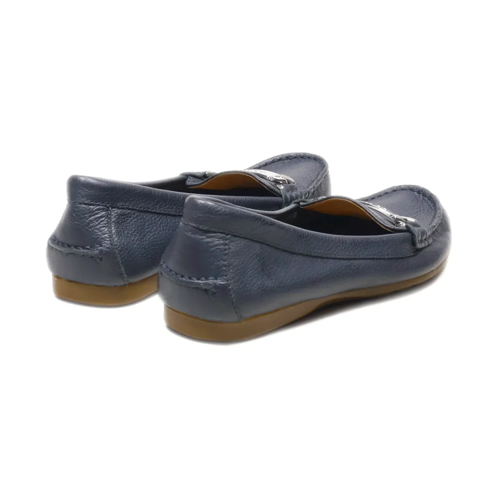 Coach New York Loafers Leather Blue Colour For Women