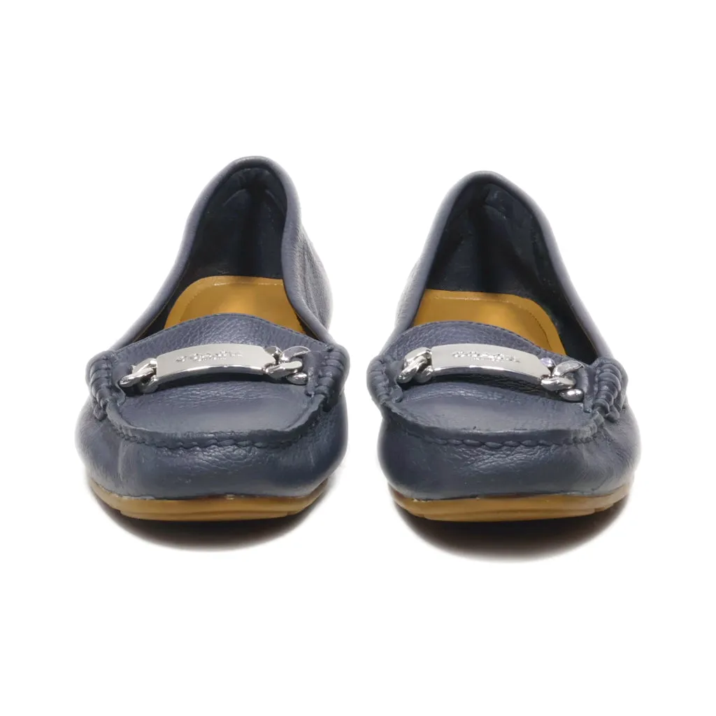 Coach New York Loafers Leather Blue Colour For Women