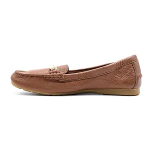 Coach Pebble Grain Loafers Leather Brown Colour For Women