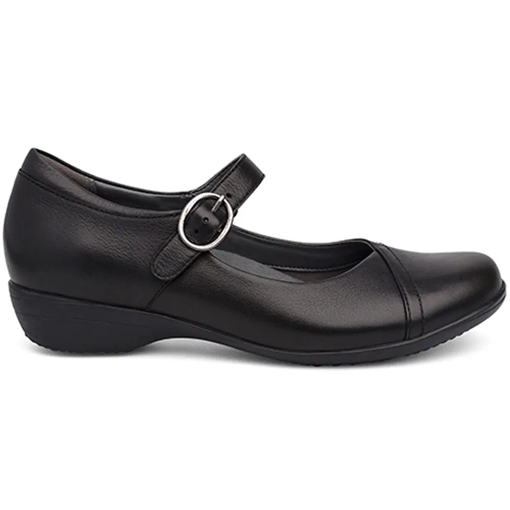 Dansko Fawna Mary Jane Black Leather (Women's)