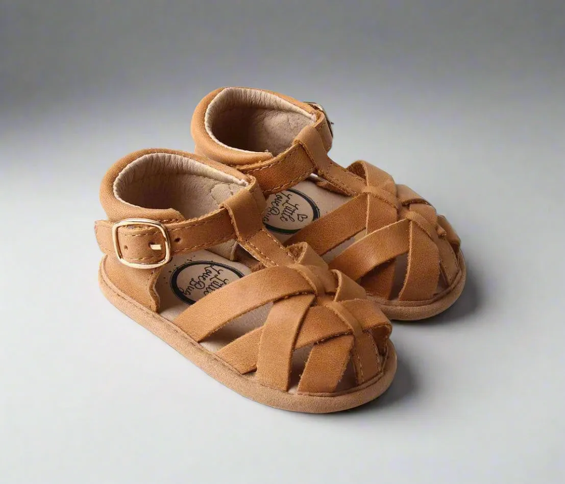 Desert Sand Closed Toe Sandal {Premium Leather}