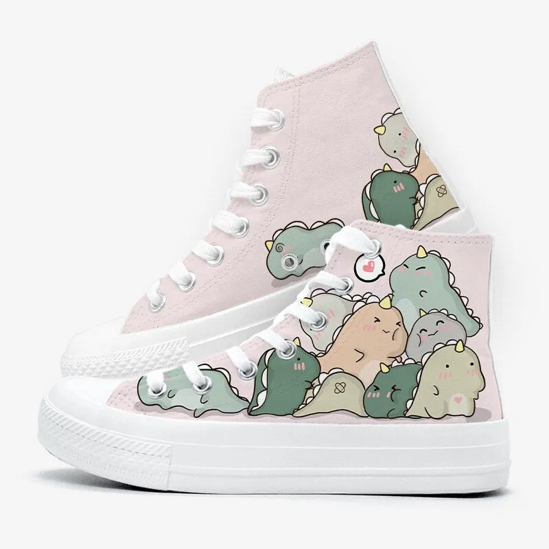 Dinosaur Pile High Top Sneakers