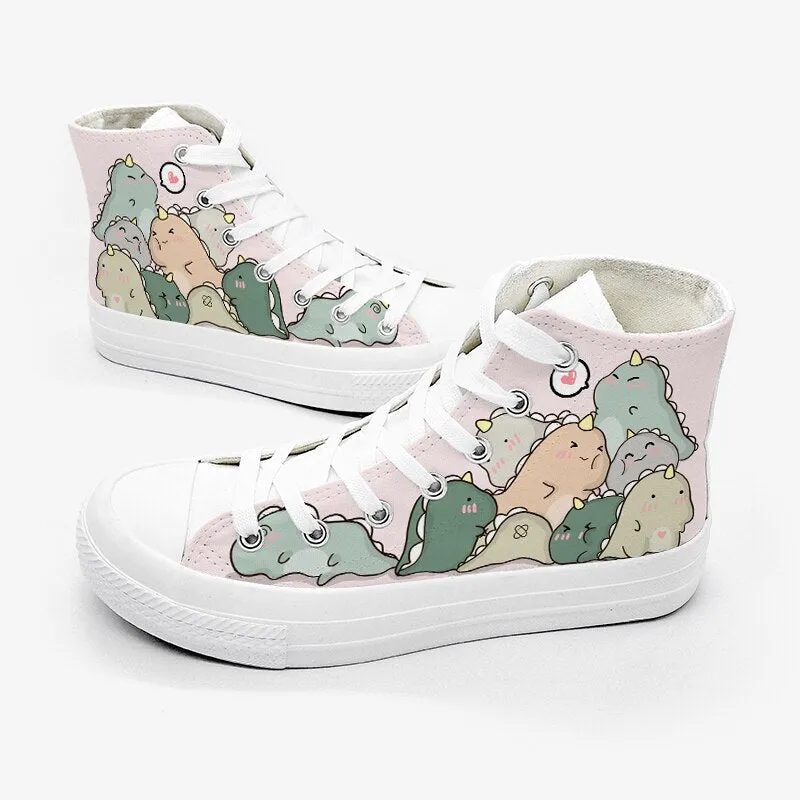 Dinosaur Pile High Top Sneakers