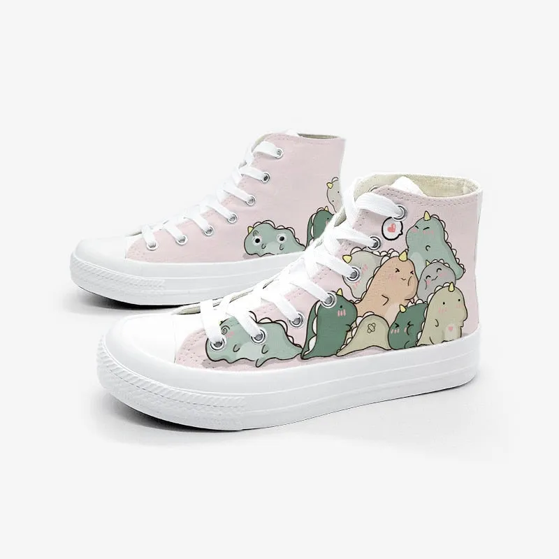 Dinosaur Pile High Top Sneakers