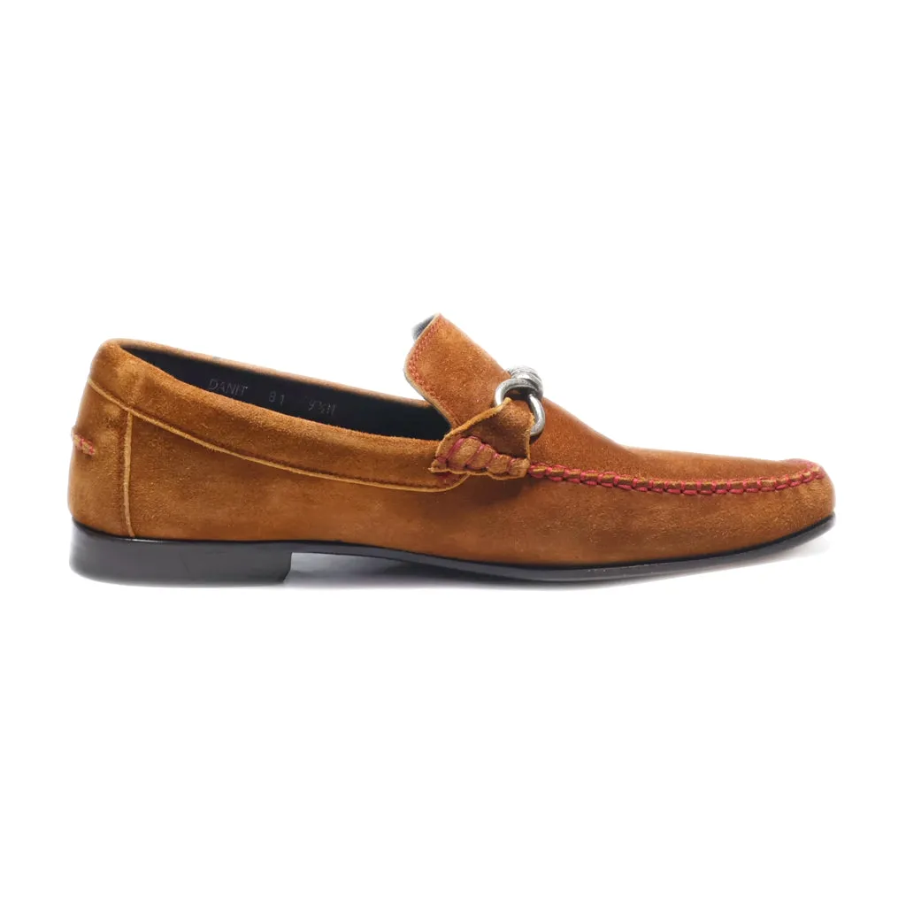 Donald J Pliner Loafers Suede Brown Colour For Men