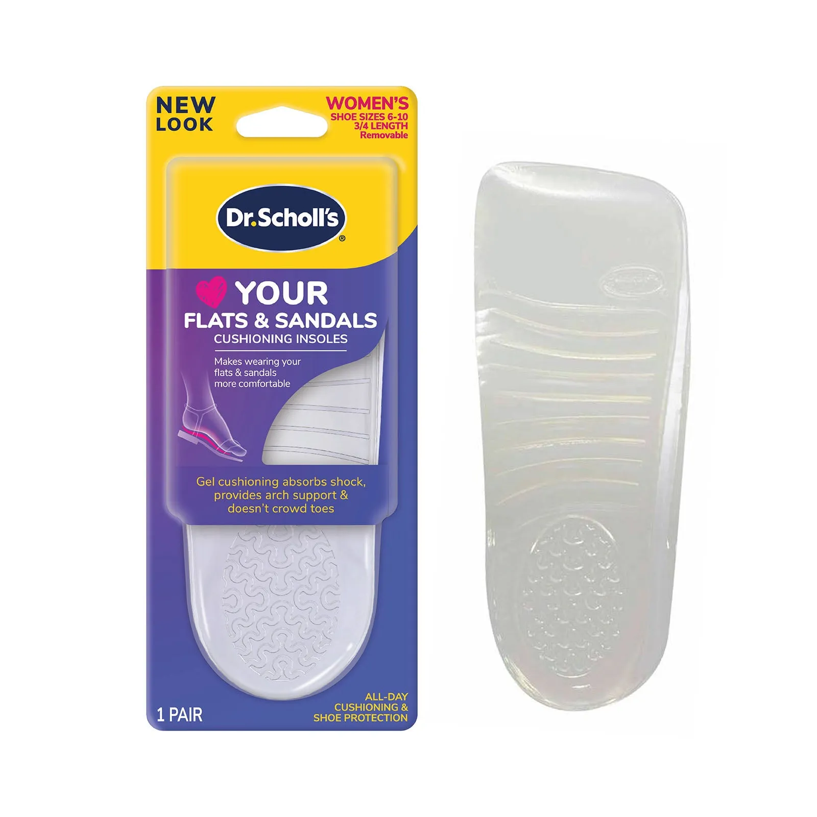 Dr.Scholl Love Your FLATS & SANDALS 3/4 Length Insoles